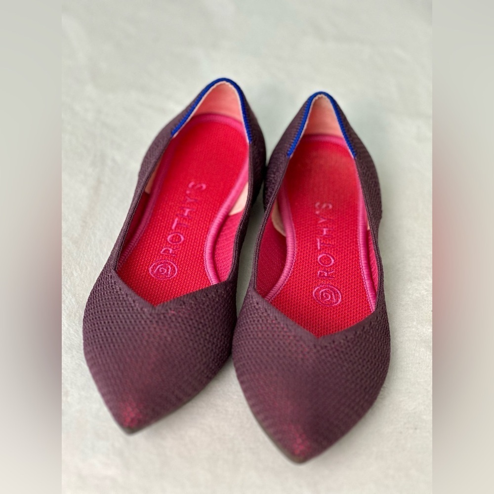 Rothy’s The Point In Retired Berry Lattice Color Size 6.5 - Picture 2 of 9